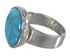 Southwest Turquoise Silver Jewelry Ring Size 6 AX88061